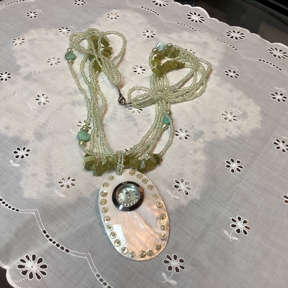 Helly Hansen WATCH in handcrafted natural stone necklace, EUC - Picture 7 of 16